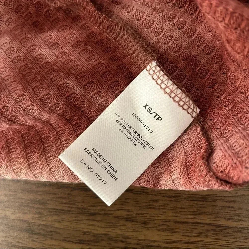 Warehouse One Boho Tie-Dye Open Front Cardigan XS Rust Watercolor Tunic ❤️ - Picture 6 of 10